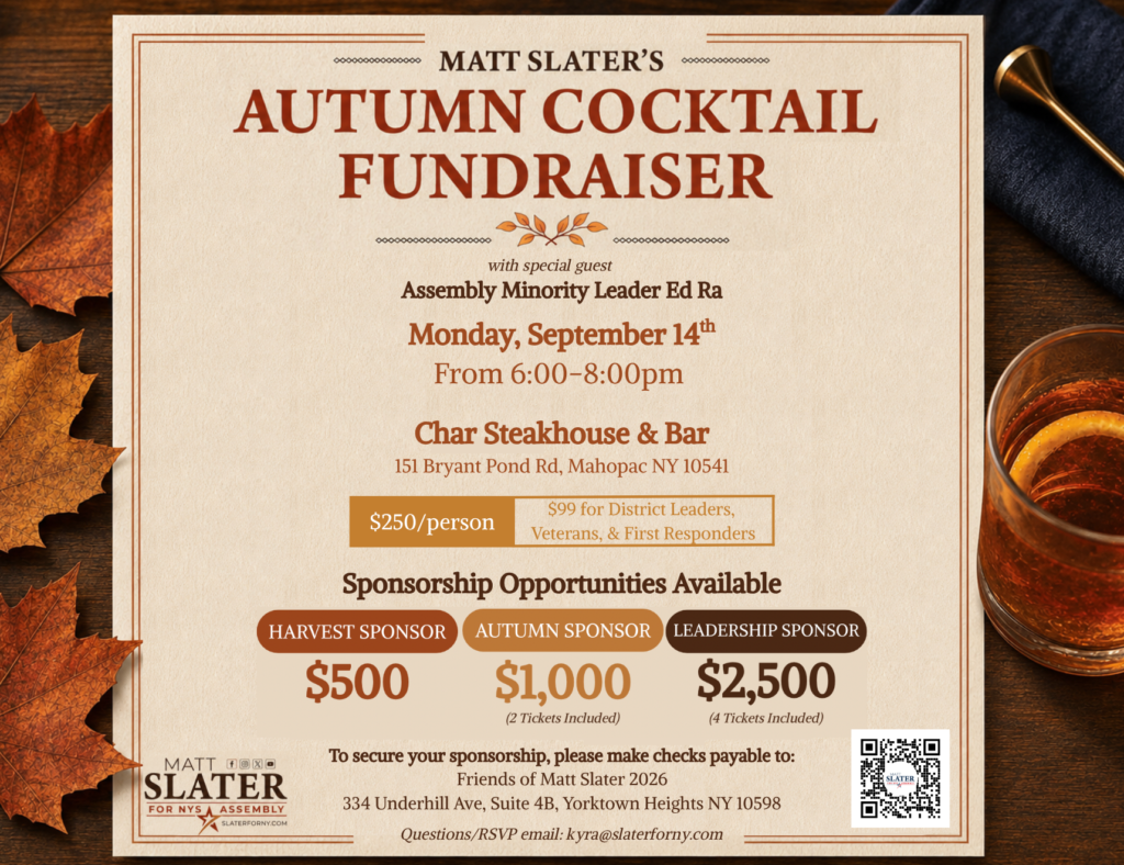 Join Us for Matt Slater's Autumn Cocktail Fundraiser